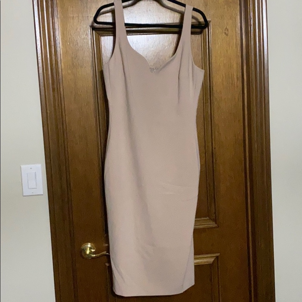 Elizabeth and James Beige Midi Dress